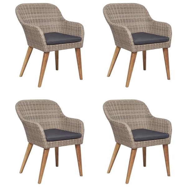 Maison Exclusive - Trädgårdsset 5 delar Brun brun