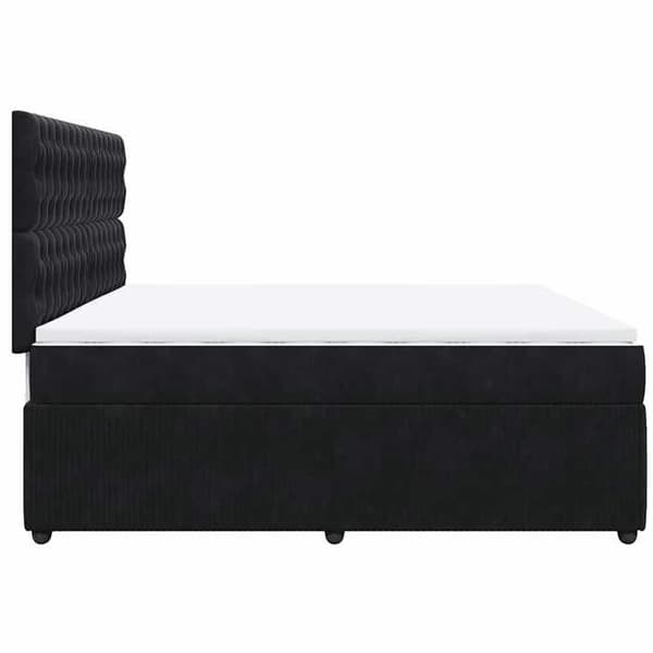 Maison Exclusive - Sängyn runkopatja ja patja Musta 200x200 cm Sametti