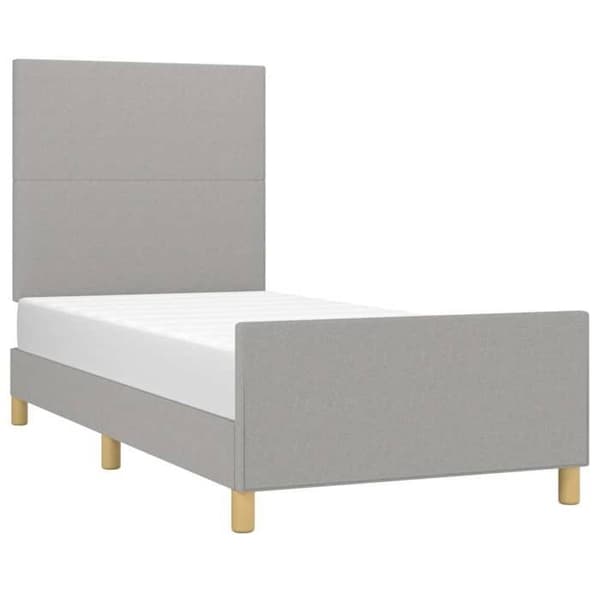 Maison Exclusive - Sengebund uden madras lys grå 80x200 cm stof