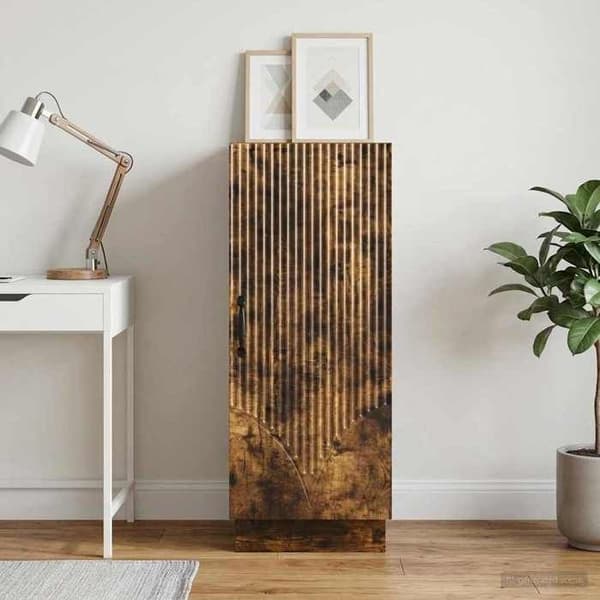 Maison Exclusive - Buffet Røget Eg 33 x 34,5 x 87 cm Ingeniørtræ