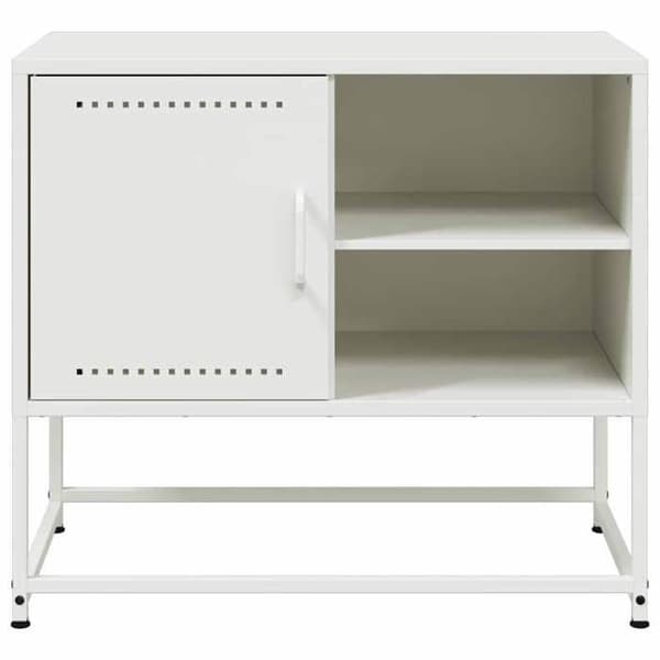 Maison Exclusive - TV-möbel vit 68x39x60,5 cm stål Vit