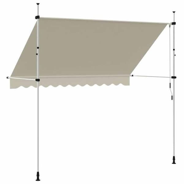 Maison Exclusive - Manuell utdragbar markis 300 cm Kräm Grädde