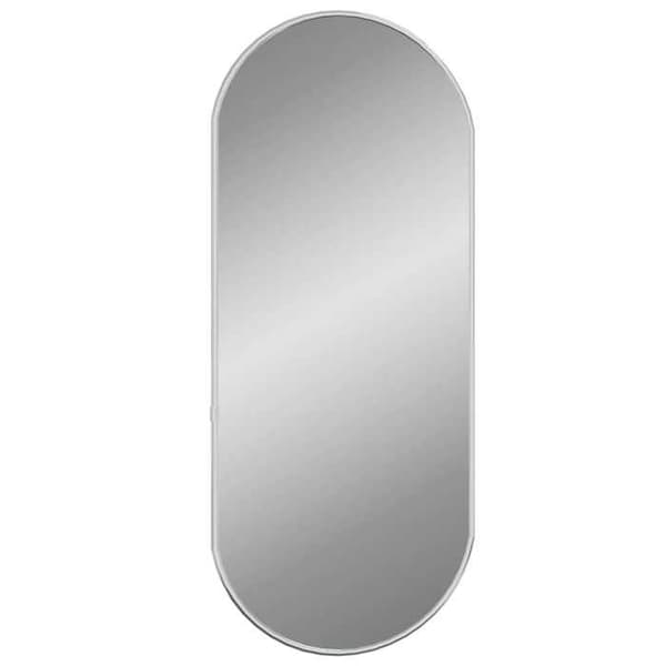 Maison Exclusive - Hopeinen seinäpeili 60x25 cm soikea Silver