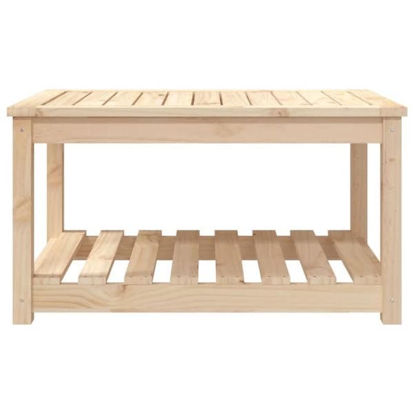 Havemøbel - EKSKLUSIV HUS - 82,5x50,5x45 cm - Massivt fyrretræ - Opbevaringshylde - Rektangulær