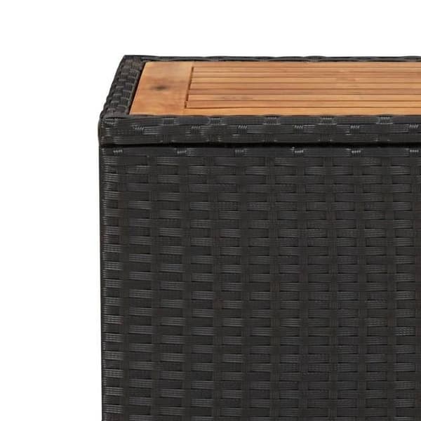 Maison Exclusive - Tee-pöytä ja musta puupinta, punottu akasiapuusta