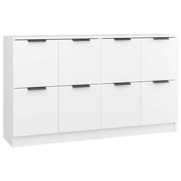 Maison Exclusive - Bufféer 2 st vit 60x30x70 cm Ingenjörsträ