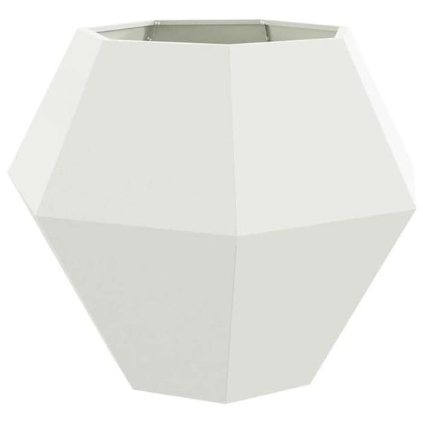 Maison Exclusive - Jardinière 2 st Vit 100 x 100 x 80 cm Stål