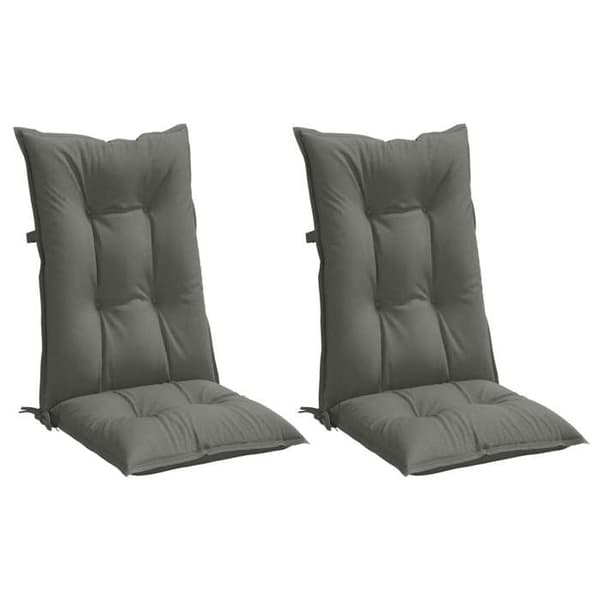 Maison Exclusive - Kuddar för stolar med hög rygg, 2-pack, mörkgrå blandning