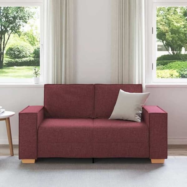 Maison Exclusive - Sofa 2 pladser Rød vin 160x78x84 cm Stof