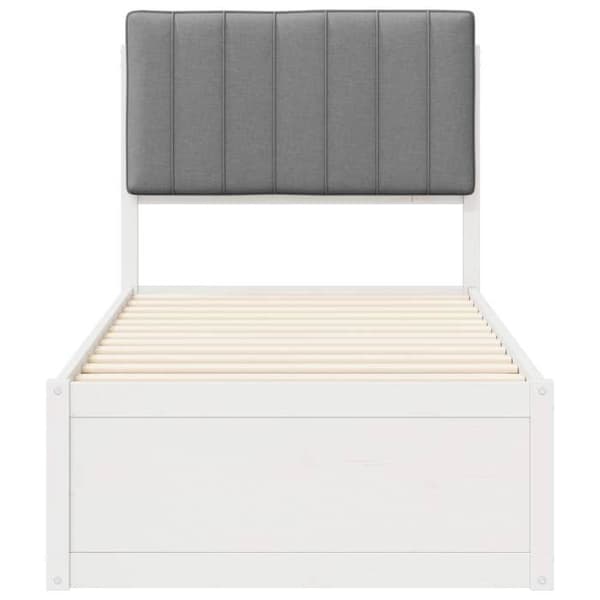 Maison Exclusive - Sengestel med polstret hovedgærde Lys grå 75 x 190 cm Ljusgrått