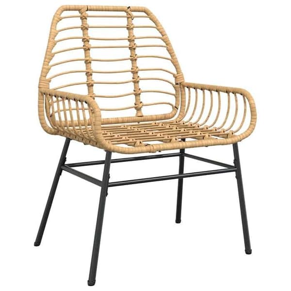 Maison Exclusive - Trädgårdsset 9 delar brun flätad resin glas