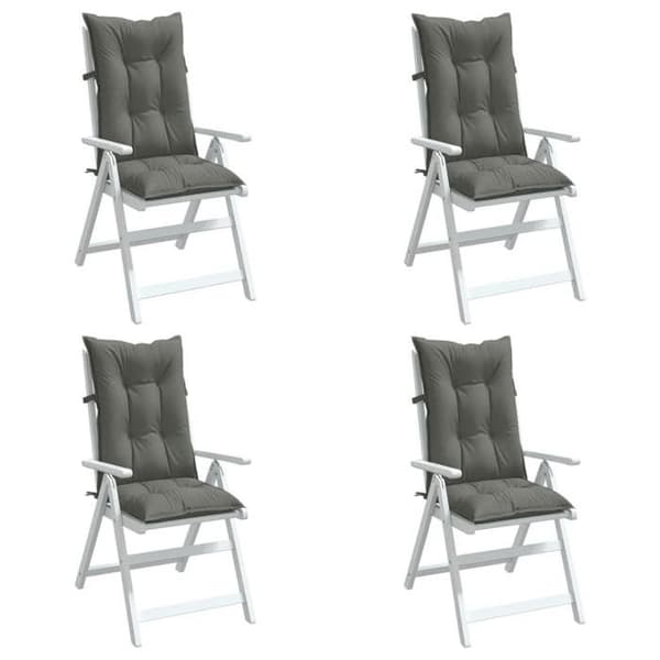 Maison Exclusive - Kuddar för stolar med hög rygg, 4-pack, mörkgrå blandning