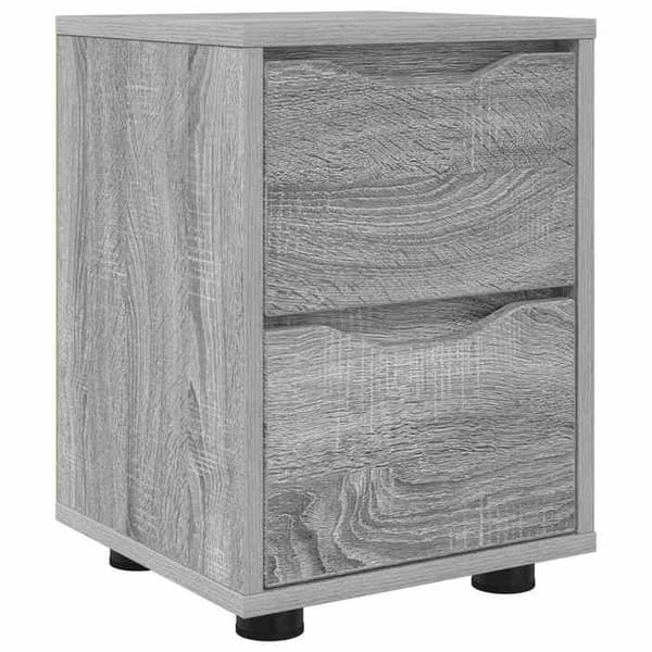 Maison Exclusive - Sängbord Grå Sonoma 30,5 x 30 x 43 cm Ingenjörsträ