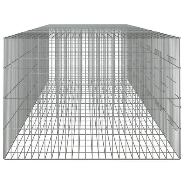 Maison Exclusive - Kaninbur 6 paneler 327x79x54 cm Galvaniserat stål Silver