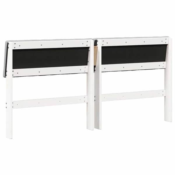 Polstret sengegavl - EKSKLUSIV HUS - Rektangulær - Massiv fyr - Skumpolstring - Grå