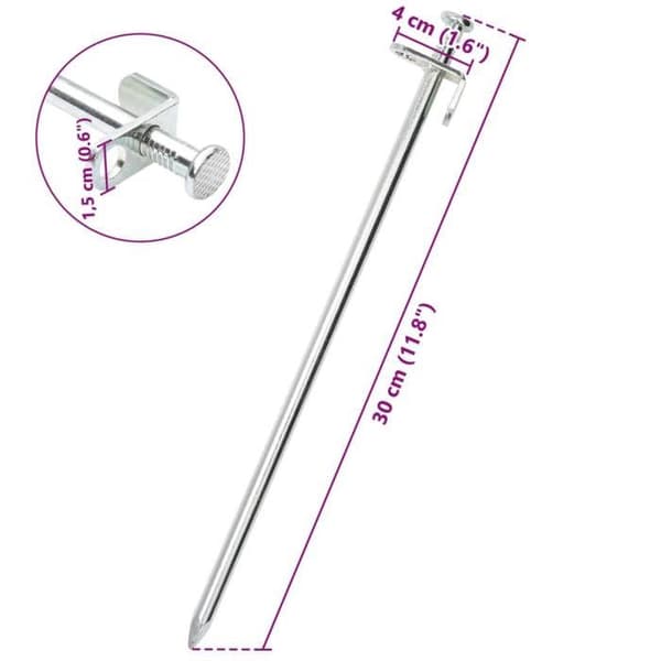 Maison Exclusive - Tältpinnar 24 st 30 cm 8 mm galvaniserat stål