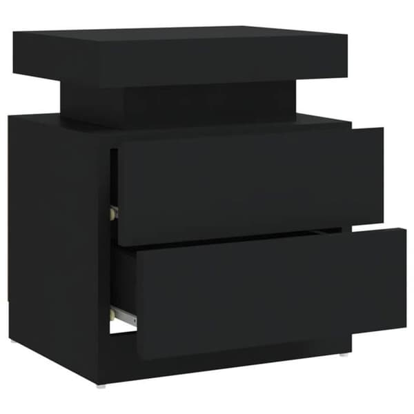 Nattetable - Eksklusiv Hus - Sort - Ingeniørtræ - 45x35x52 cm Sort