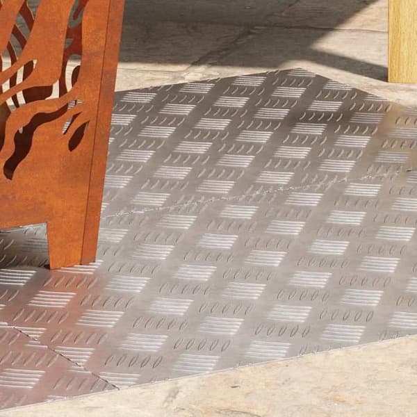Maison Exclusive - Nez de marche 4 pc 80 x 50 cm Silver Aluminium Rektangulär Silver