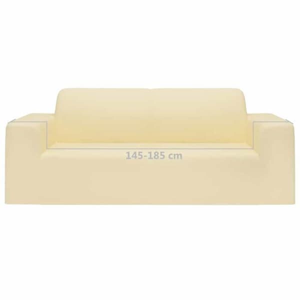 Maison Exclusive - Utsträckbar soffa för 2 personer i crème jersey av polyester