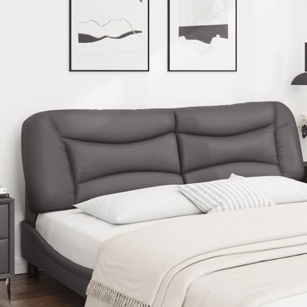 Maison Exclusive - Huvudgavelkudde Hvar grå 180 cm i konstläder