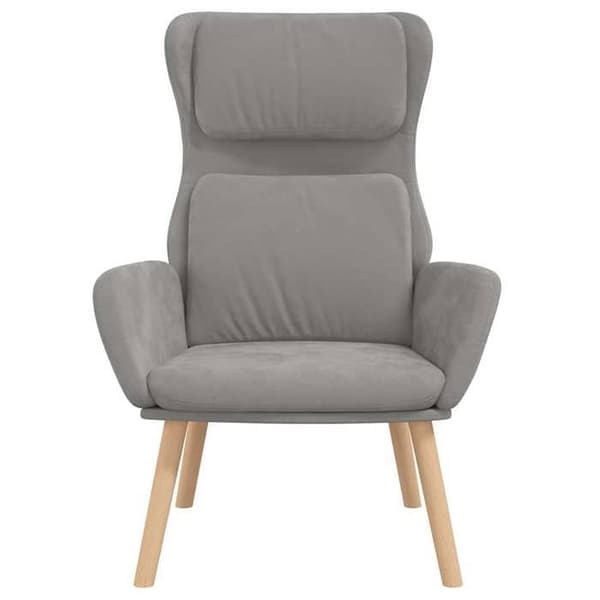 Maison Exclusive - Ljusgrå Velour Relaxstol