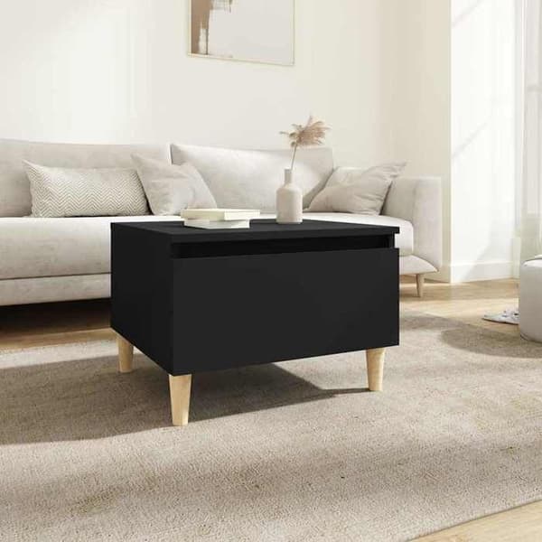 Sidebord - MAISON EXCLUSIVE - Sidebord - Sort - 50 x 46 x 35 cm - Rummelig skuffe Svart