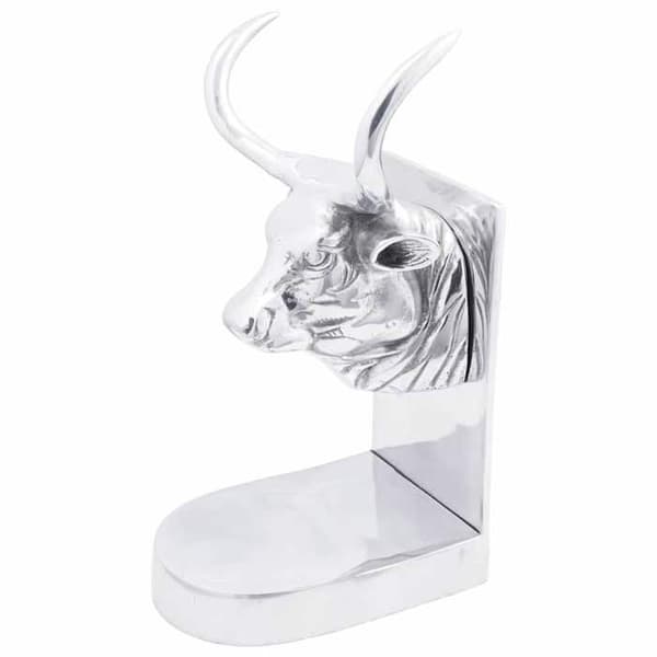 Bogstøtter - EKSKLUSIV HUS - 2 stk - Aluminium - Sølvfarvet - 17 x 15 x 27 cm Silver