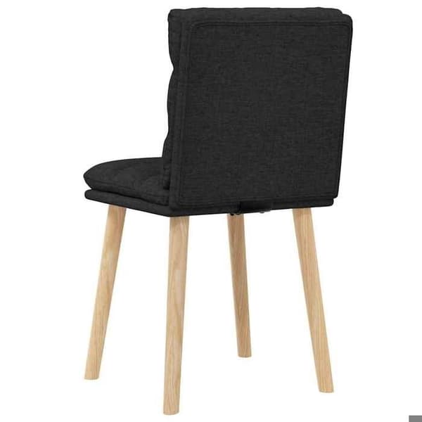 Maison Exclusive - Spisestole sæt af 2 sort stof Svart