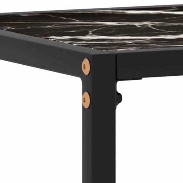 Maison Exclusive - Sort konsolbord 120x35x75 cm Tempereret glas