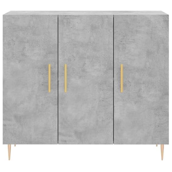 Maison Exclusive - Betonggrå buffé 90x34x80 cm ingenjörsträ