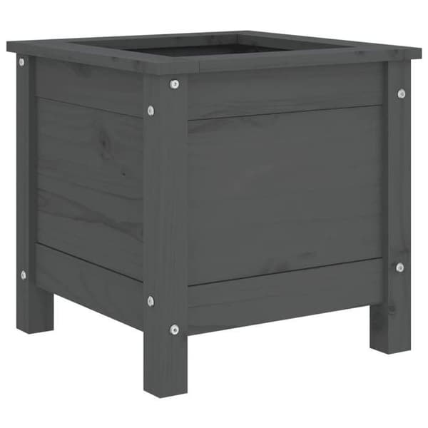 Maison Exclusive - Harmaa kukkaruukku 40x40x39 cm massiivipuusta Grå