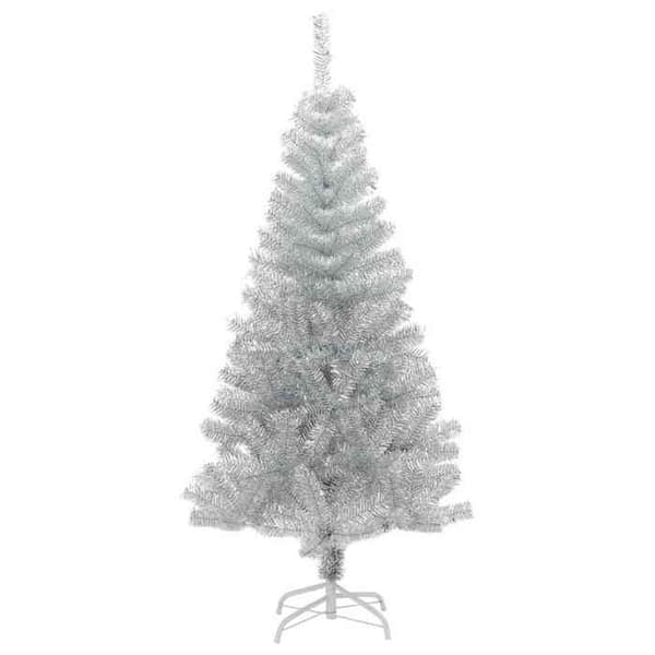 Juletræ - EKSKLUSIV HUS - 120 cm - Sølv - PVC - LED USB Pengar