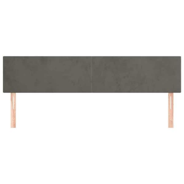 Maison Exclusive - Mörkgrå sänggavlar 200x5x78/88 cm Sammet