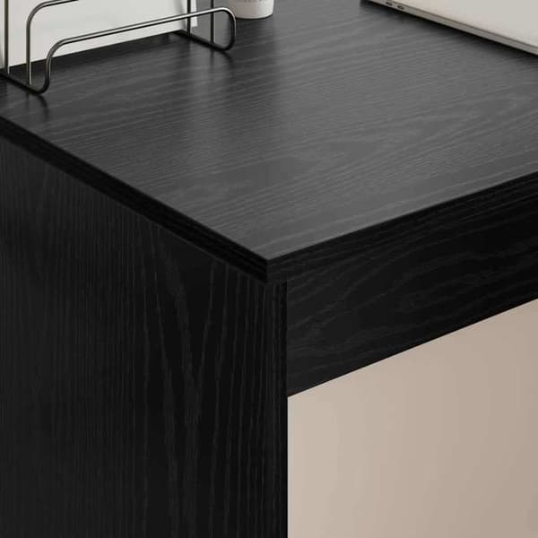 Maison Exclusive - Kontor Sort egetræ Ingeniørtræ 109 x 50 x 78 cm svart ek