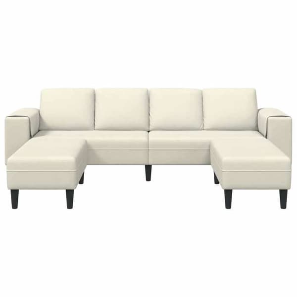 Soffa - EXKLUSIVT HEM - 3 delar - Kräm - 3 platser - Andningsbart polyester tyg Grädde