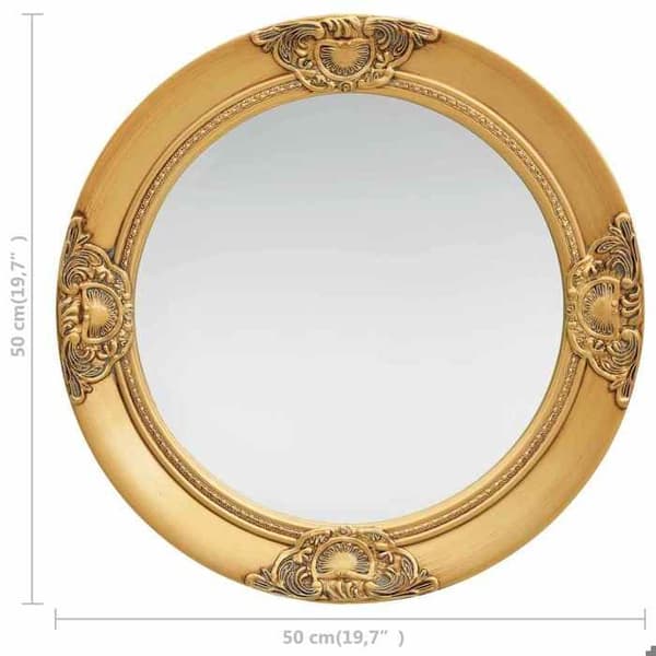 Maison Exclusive - Barockstil väggspegel 50 cm Guld gyllene