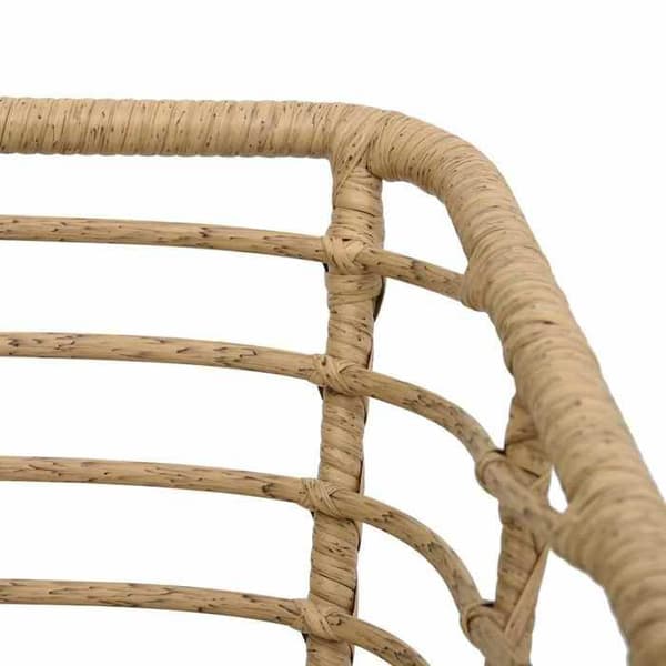 Maison Exclusive - Trädgårdsstolar set om 2 med kuddar Flätad resin Ek