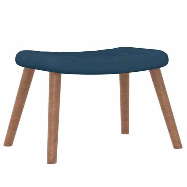 Maison Exclusive - Fåtölj med fotstöd Blå Sammet