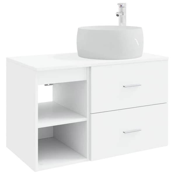 Maison Exclusive - Badmöbelset 2 delar Vit
