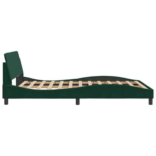 Maison Exclusive - Dover sängram mörkgrön 140x190 cm sammet