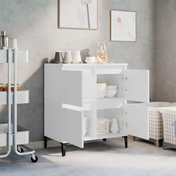 Maison Exclusive - Hvid Buffet 60x35x70 cm Ingeniørtræ