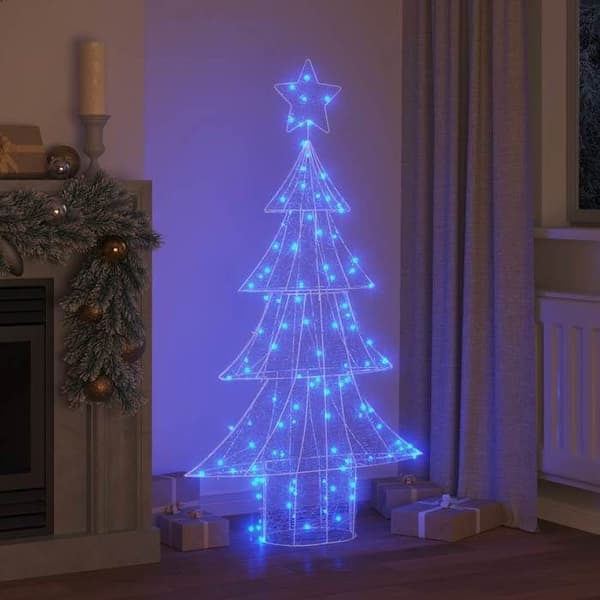 Maison Exclusive - Julgran 160 LED Blå 150 cm Akryl Blå
