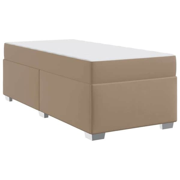 Sengestel med madras - EKSKLUSIV HUS - Cappuccino - 90 x 200 cm - Lamelseng - Medium fast madras Cappuccino