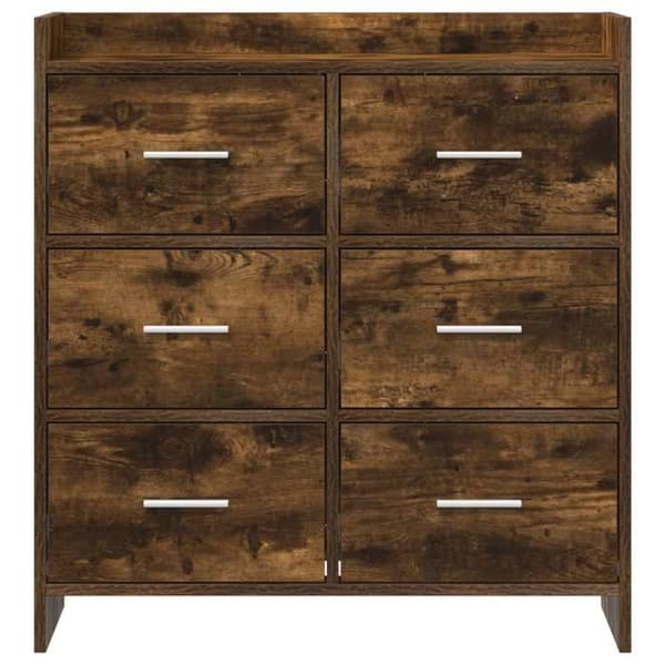 Maison Exclusive - Buffé Ek rökt 75 x 33 x 80 cm Ingenjörsträ