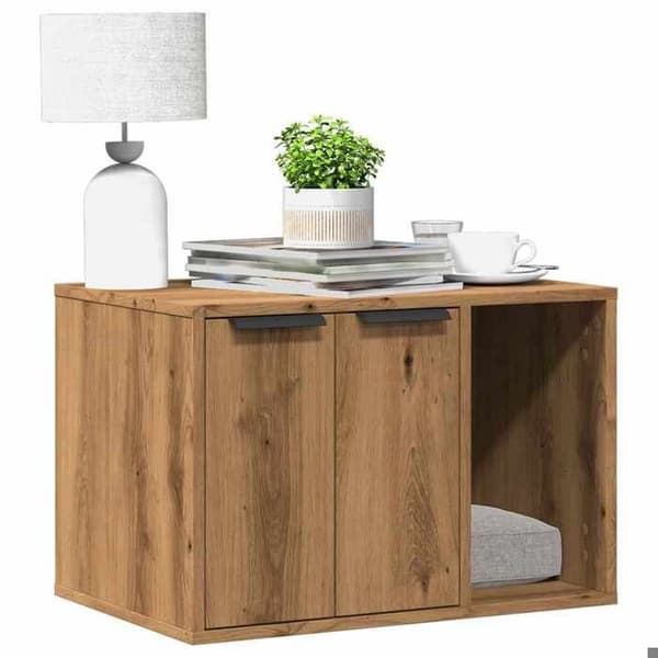 Maison Exclusive - Håndlavet kattebakke møbel i egetræ 60x40x40 cm