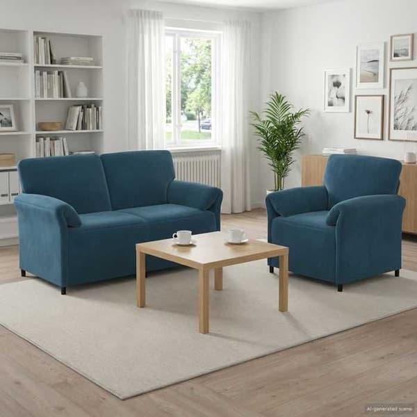Maison Exclusive - Sæt af 2 Sofaer Blå Velour