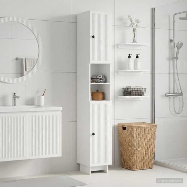 Maison Exclusive - Badeværelsesskab med Åben Hylde EDE Hvid