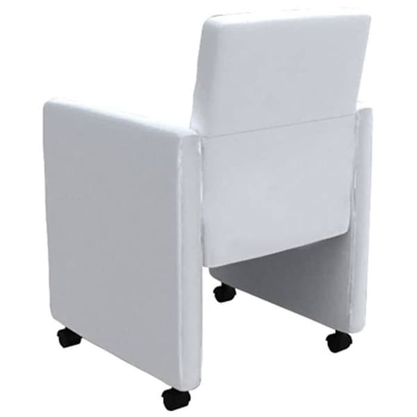 Matstolar - Exklusivt Hem - Vit - Konstläder (PU) - Set om 6 med hjul Vit