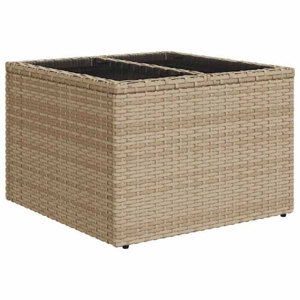 Maison Exclusive - Trädgårdsmöbler med kuddar 7 delar beige flätad resin beige