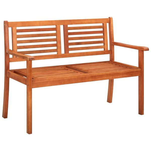 Maison Exclusive - Bænk til haven 2 pladser med pude 120 cm Eucalyptus træ